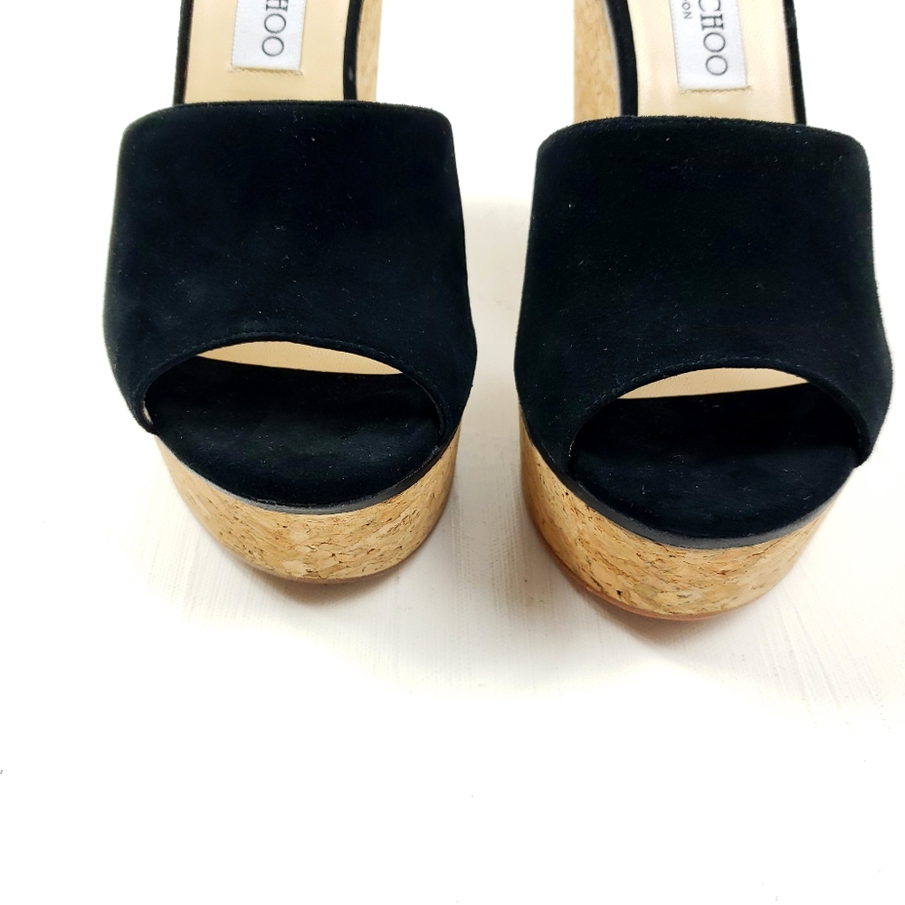 Jimmy Choo Deedee suede platform mules - Picture 8 of 16